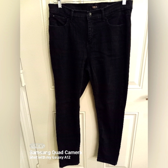 curve appeal Denim - Curve Appeal Essential Skinny Jeans 14/32 High Waist Faded Black Wash